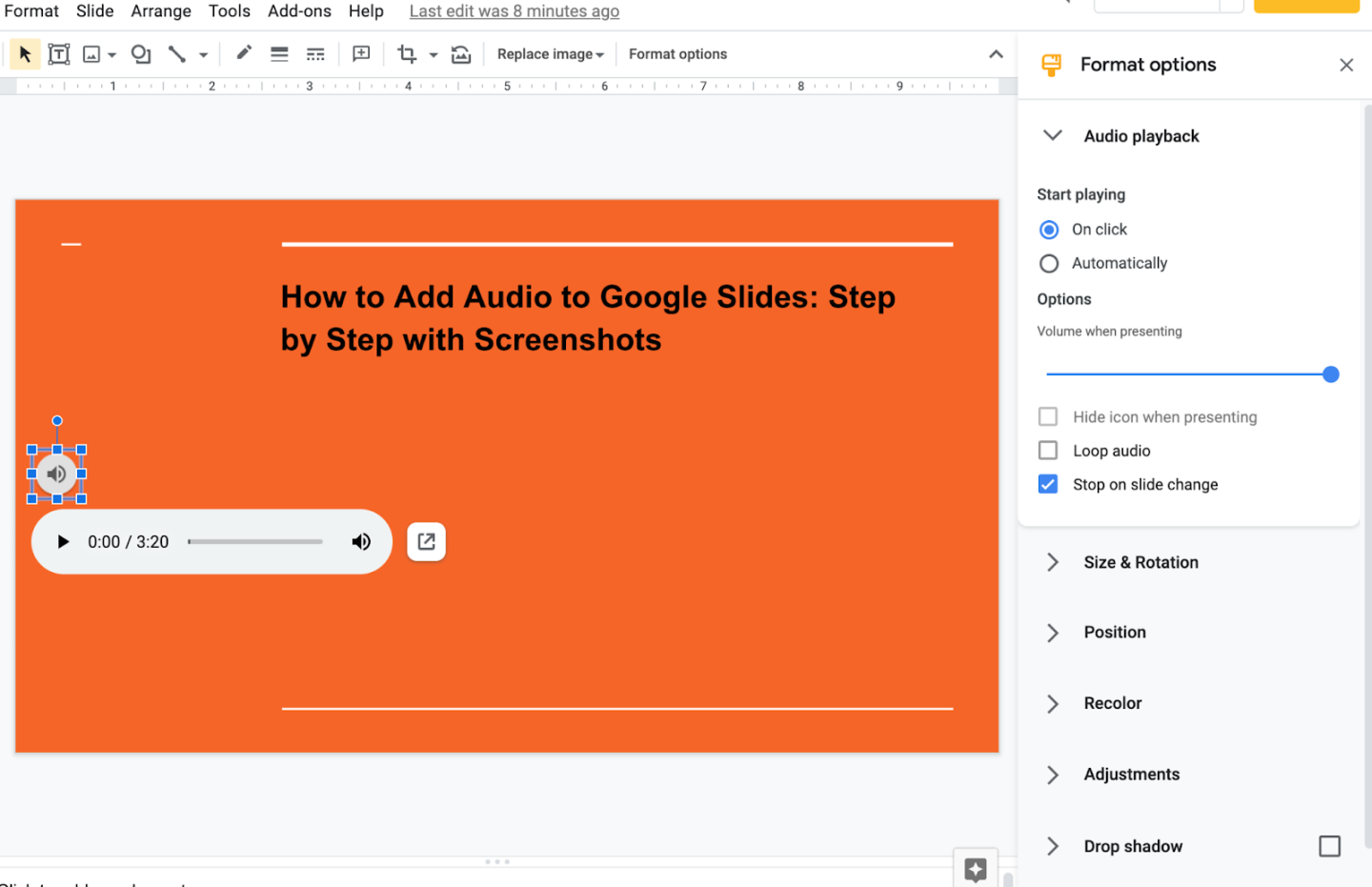 How to Add Audio to Google Slides: Step by Step with Screenshots