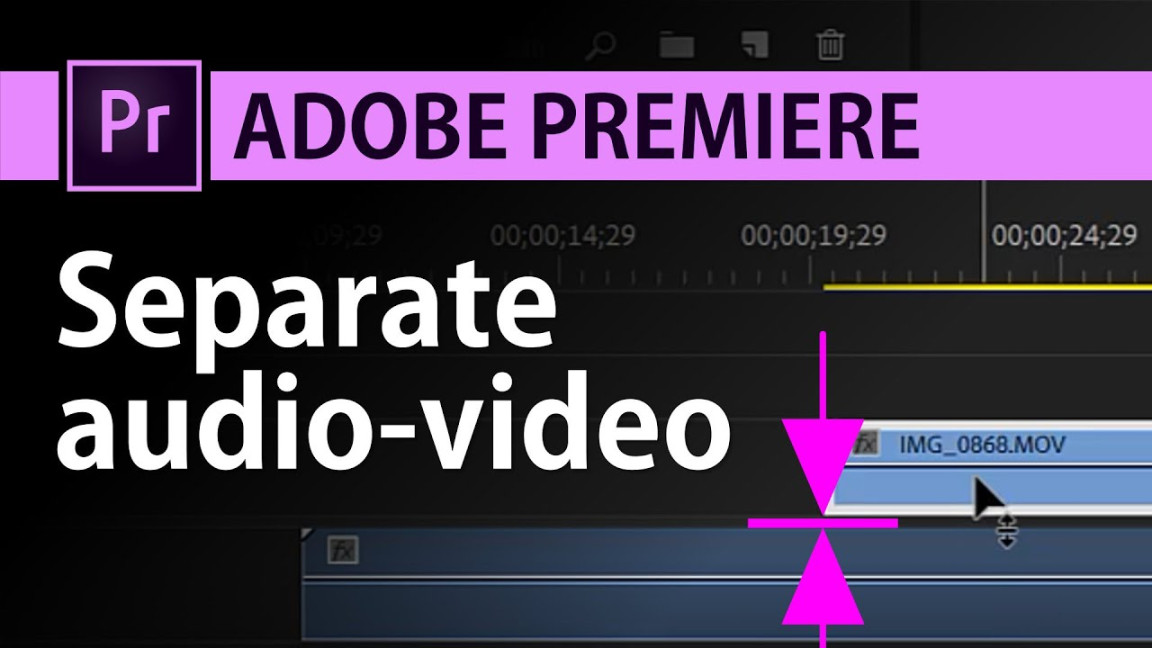 Separate audio from video in Adobe Premiere  Premiere Pro Tutorial